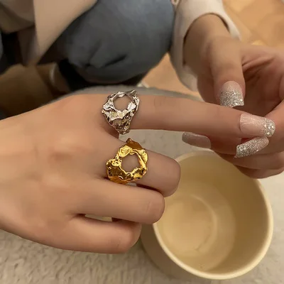 

Irregular Ring For Women Trendy Ring Simple Versatile Temperament Minority Jewelry High Sense Japanese And Korean 2021 New