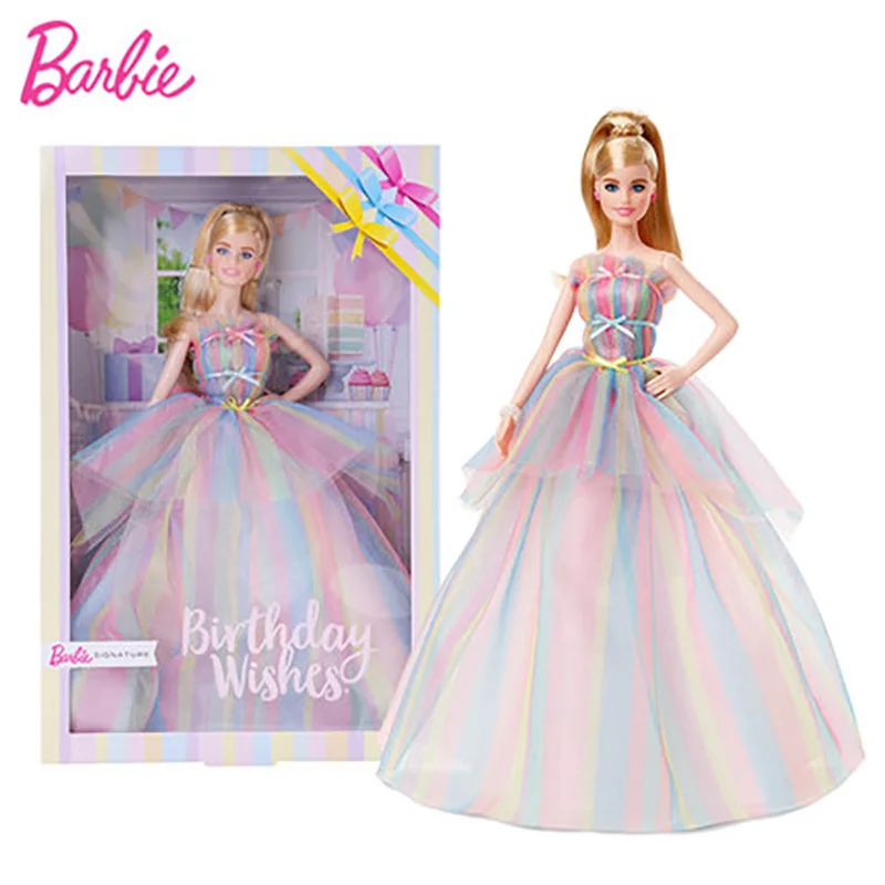 Коллекционная Радужная кукла Mattel для Барби с надписью пожеланиями на день