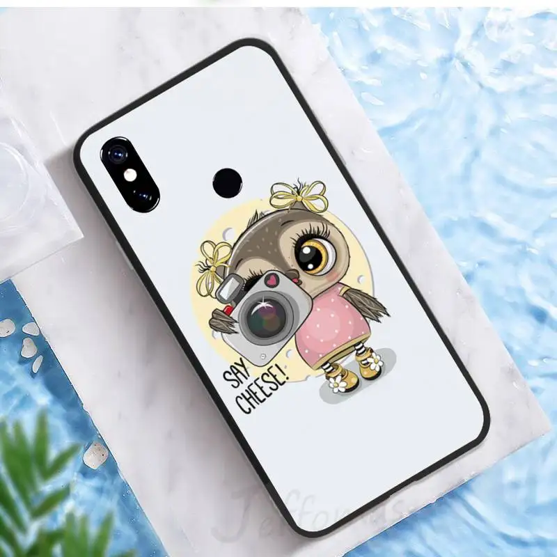 

Phone Case For Xiaomi Redmi note 7 8 9 pro 8T 9A 9S Mi Note 10 Lite pro Cute Owl cartoon