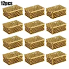 12 * коробка для конфет 8*5,5*3,7 см серебряная креативная пластиковая полая прямоугольная мини-коробка для конфет для свадьбы