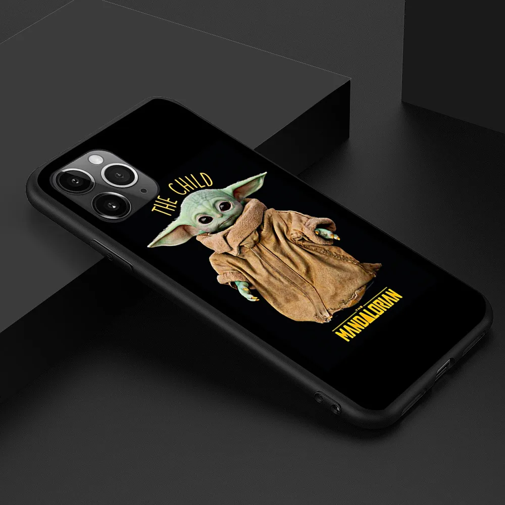 

Disney Cartoon Star Wars baby yoda boba fett IPhone Cases Luxury Kawaii Glitter Funny Mobile Phones Waterproof Fundas