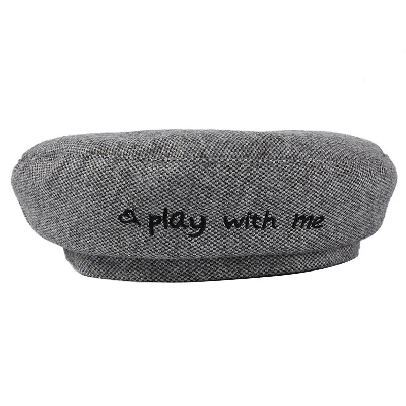 

Female Navy Style Painter Hat Embroidered Women Beret Streetwear Artist Caps New Autumn Winter Korean Cap