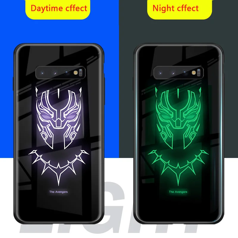 012 Чудо-яд чехол в виде светящегося стекла для samsung Galaxy S10 S9 S8 PLUS Мстители задняя крышка для Galaxy Note 10 Pro 9 8 чехол для телефона - Цвет: 012