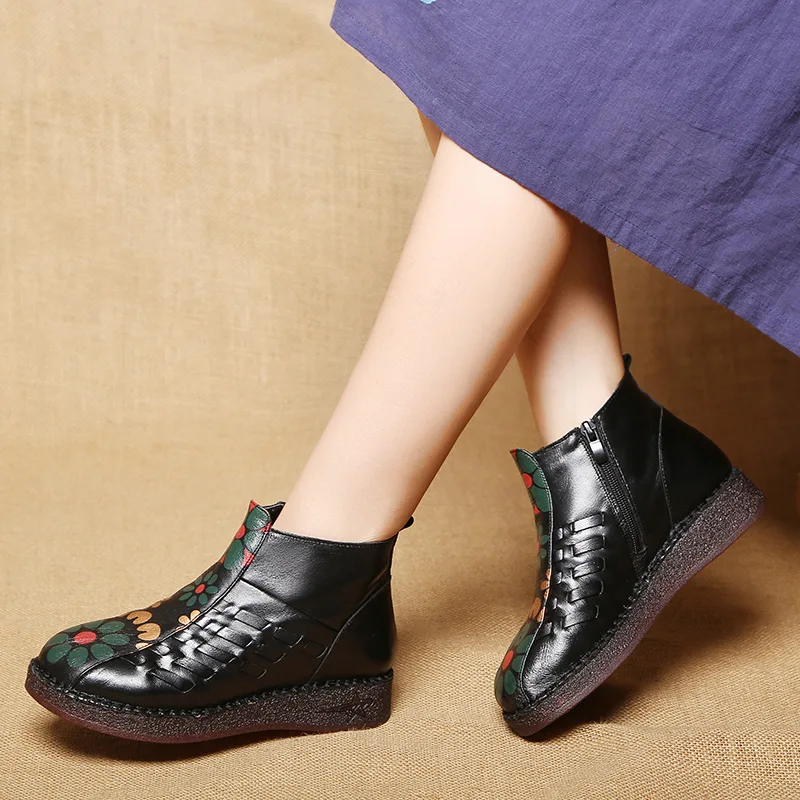 GKTINOO/2021 г. Модные женские ботинки ручной работы Ботильоны из натуральной кожи