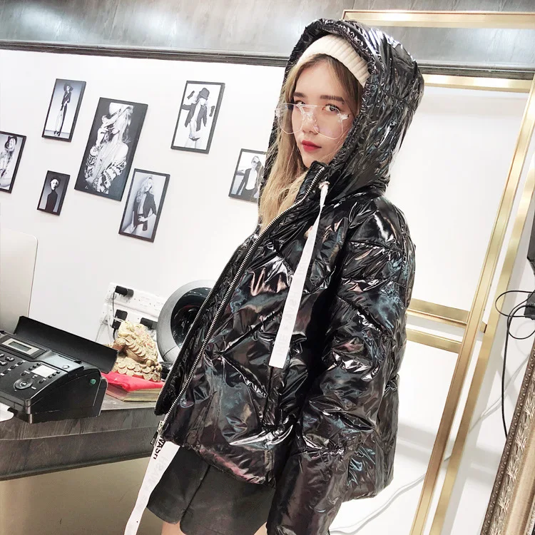 Короткая куртка 2019 Студенческая свободная пуховая одежда в Корейском стиле с