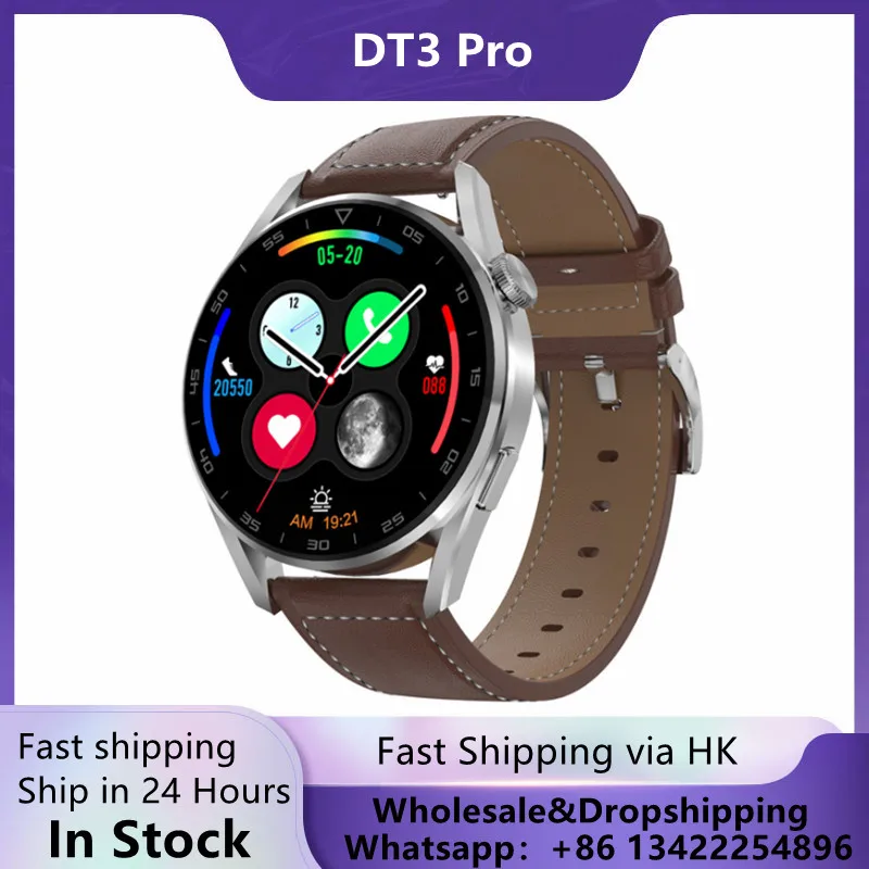 

Мужские Смарт-часы DT3 Pro, 1,36 дюйма, Bluetooth, IP68, ЭКГ, ФПГ, пульсометр