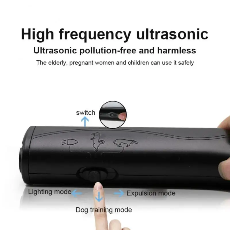 Dog Repeller Anti Barking Stop Bark Training Device Trainer LED Ultrasonic Without Battery Pet Supplies | Дом и сад