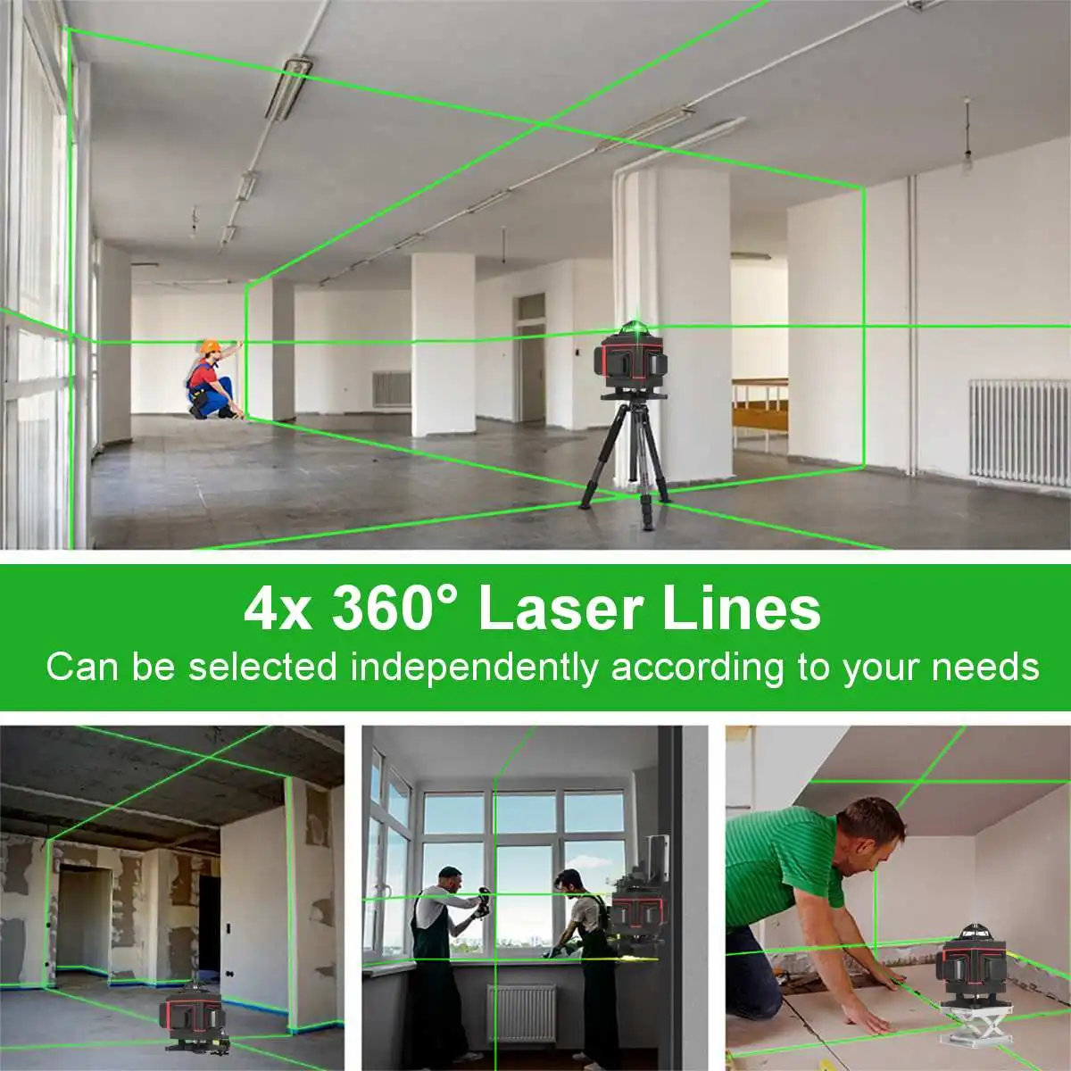 

Intelligent remote control 16 Lines 4D laser level w/touch screen super powerful Beam Horizontal and Vertical Cross Laser Level