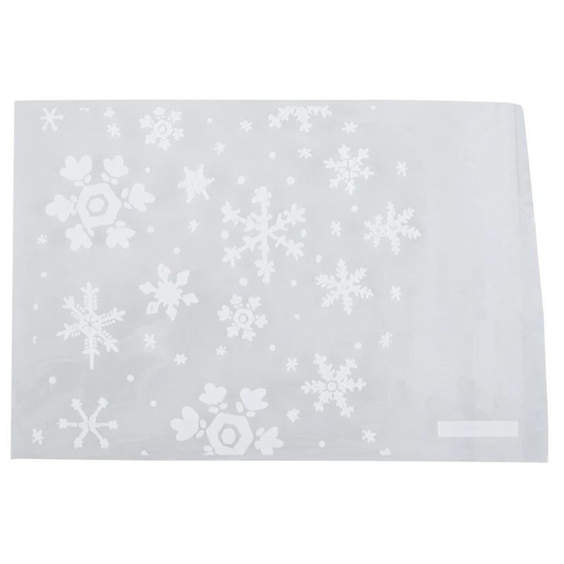 Fashion 50 прозрачный в форме снежинки для печенья мешок пластиковый целлофановый