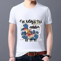 new mens t shirt comfortable breathable funny print japanese cartoon comic commuter all match mens short sleeve soft top