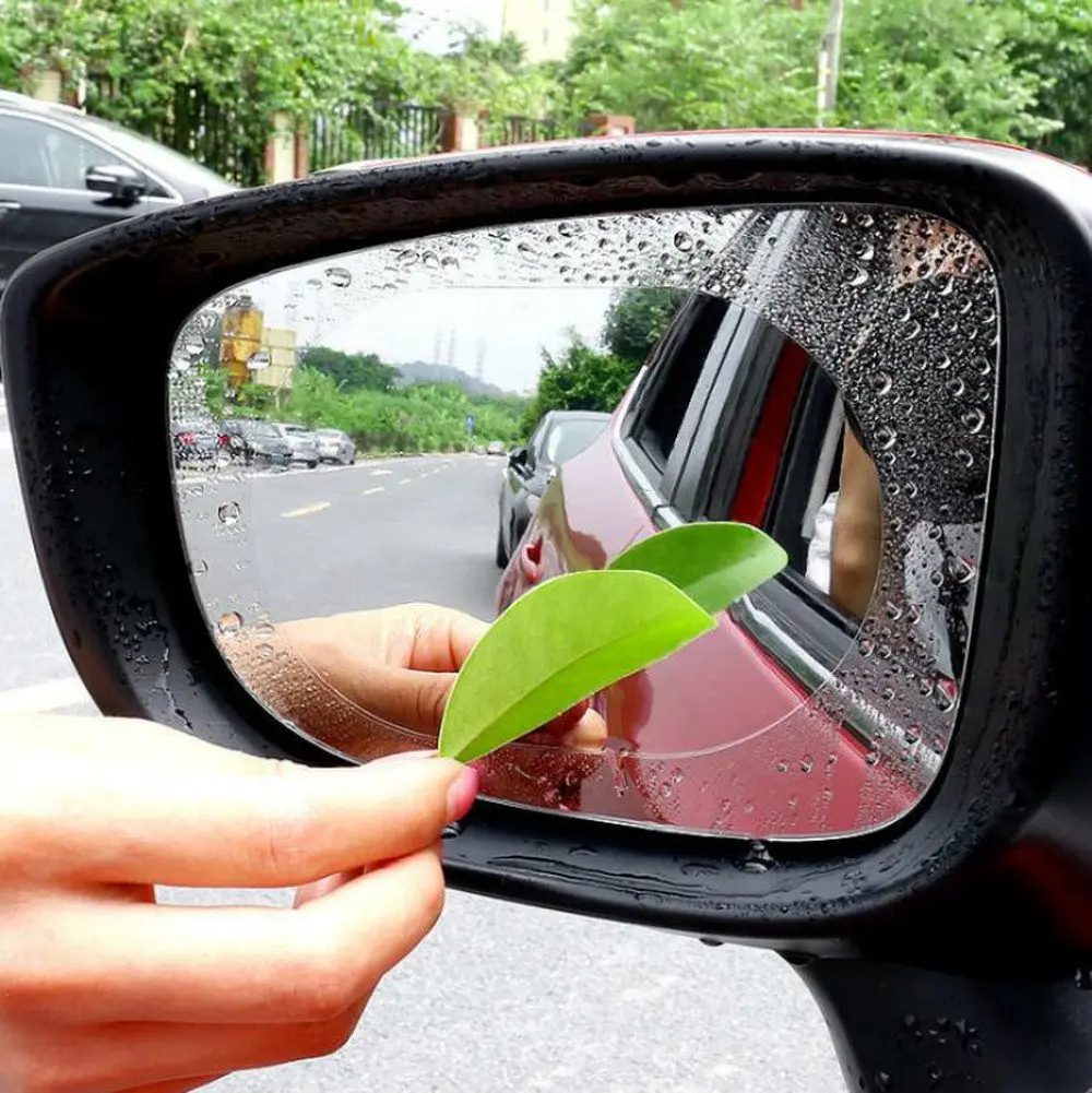 

2Pcs Car Rear Mirror Protective Film Anti Fog Window Clear Rainproof Rear View Mirror Protective Soft Film Auto Accessories