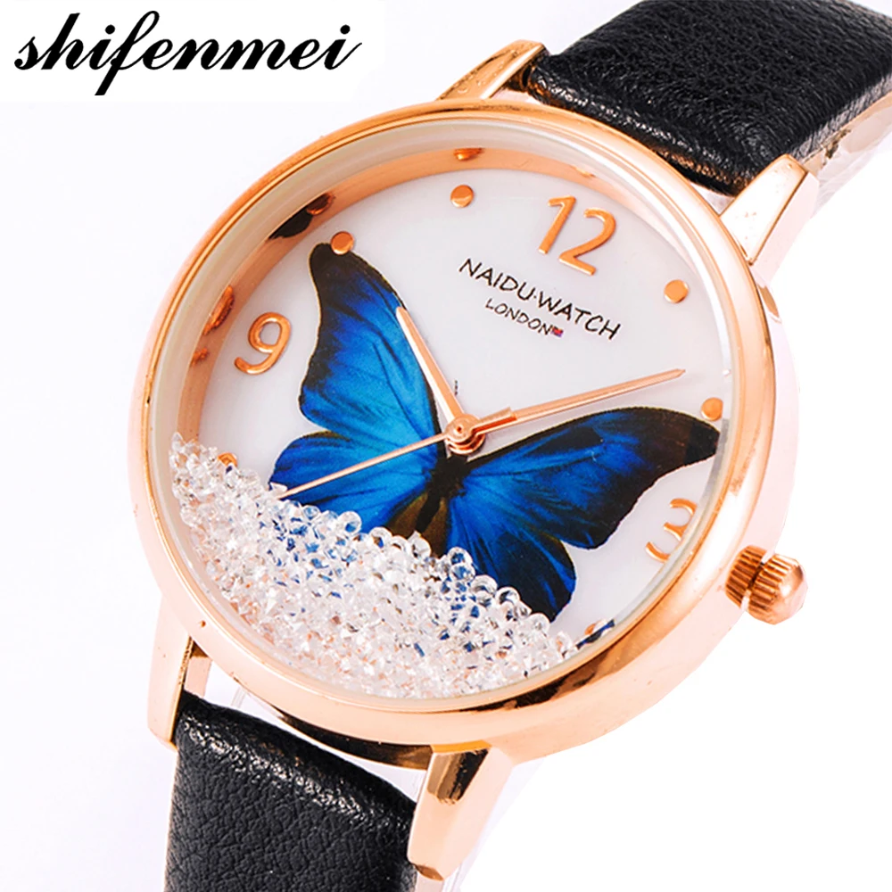 Shifenmei женские часы из розового золота для женщин пояс сетки ультра тонкий Montre Femme