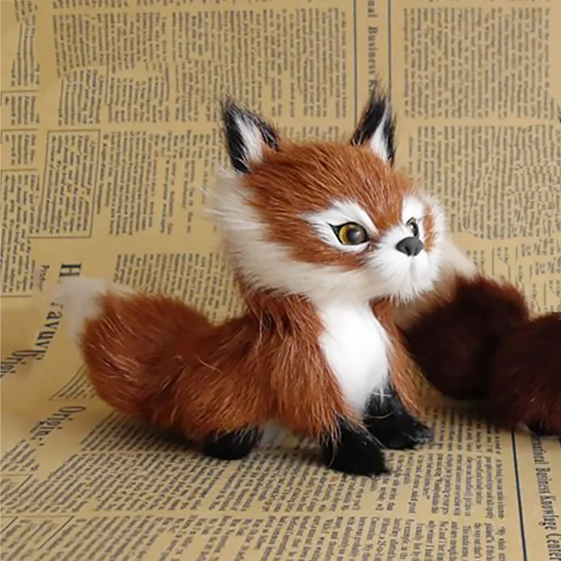 Имитация искусственной лисы модель из искусственного плюша милые искусственные