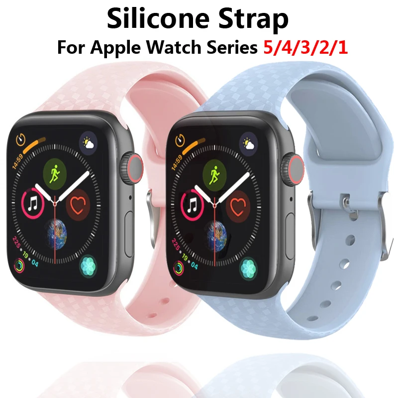 Ремешок для apple watch band 5 4 44 мм 40 38 42 силиконовый браслет ремешок часов iwatch 3 2 1