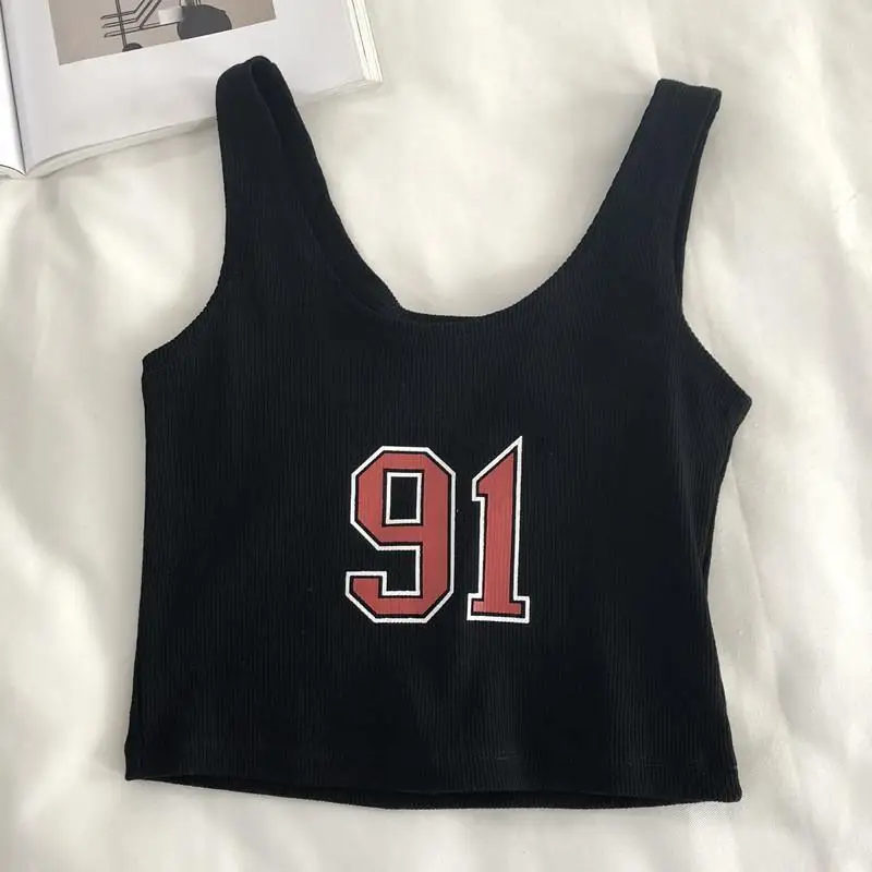 

Cotton Cropped Tank Corset Top NO.91 Summer Clothes For Women Basic Sexy Halter Tanks Camis Crop Top Woman Black White