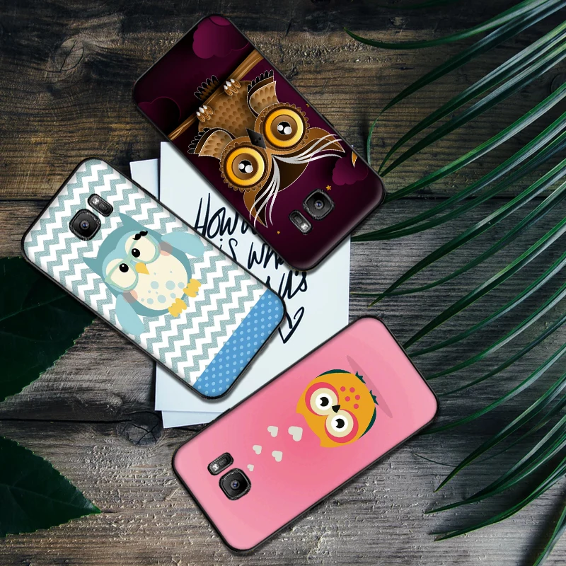Cute Owl soft silicone Phone Case for Samsung Galaxy S6 S8 Edge S7 S9 Plus S10 S10E Note 9 8 Cover | Мобильные телефоны и
