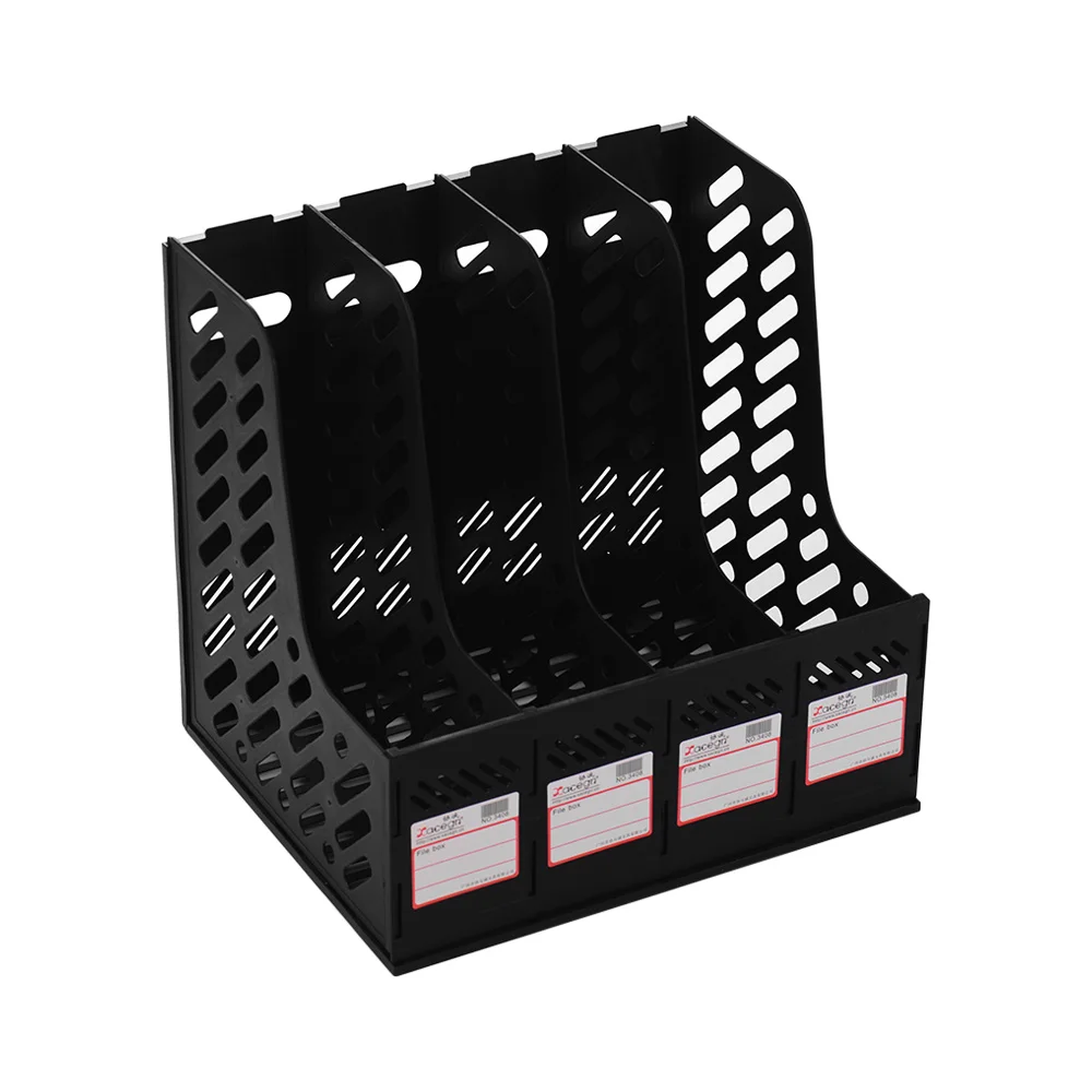Пластиковый держатель для магазина 4 секционный стеллаж хранения документов