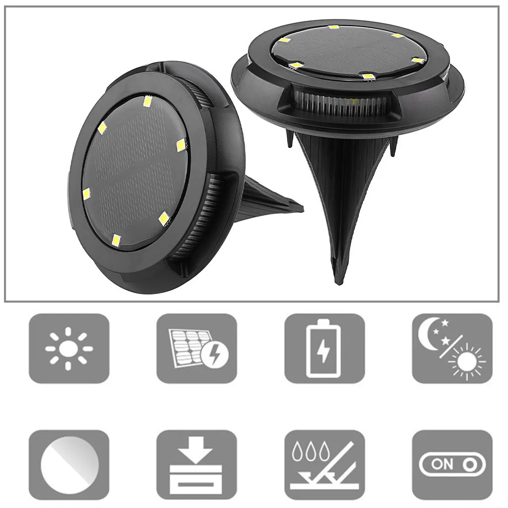 Солнечные наземные лампы новейший 10 светодиодный открытый водонепроницаемый