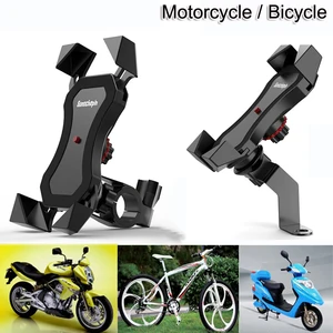 motorcycle bicycle moto bike phone navigation holder support handlebar rearview mirror mount clip bracket for mobile cellphone free global shipping