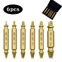 high quality 6pcs damaged screw extractor speed out drill bits broken speed out bolt extractor bolt stud remover tool