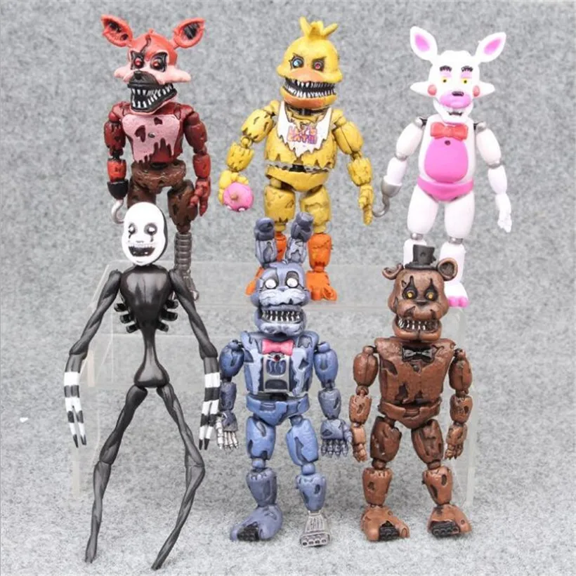 6 шт./партия Five Night At Freddy Аниме Фигурка Fnaf медведь лиса Свободная сборка фигурка