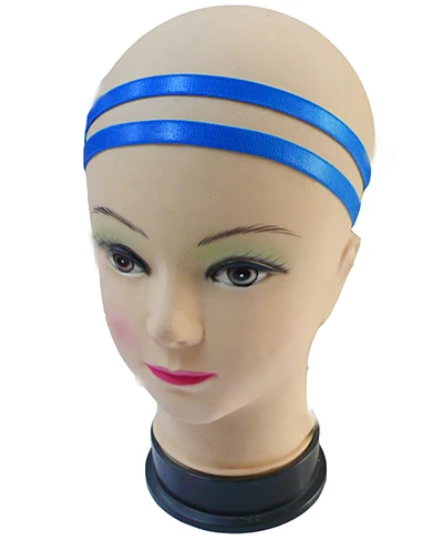 Royal Blue 1 шт. в продаже, двойная эластичная повязка на голову, Софтбол, Противоскользящие силиконовые резинки для волос, повязка на голову, резинка для волос - Цвет: Royal Blue