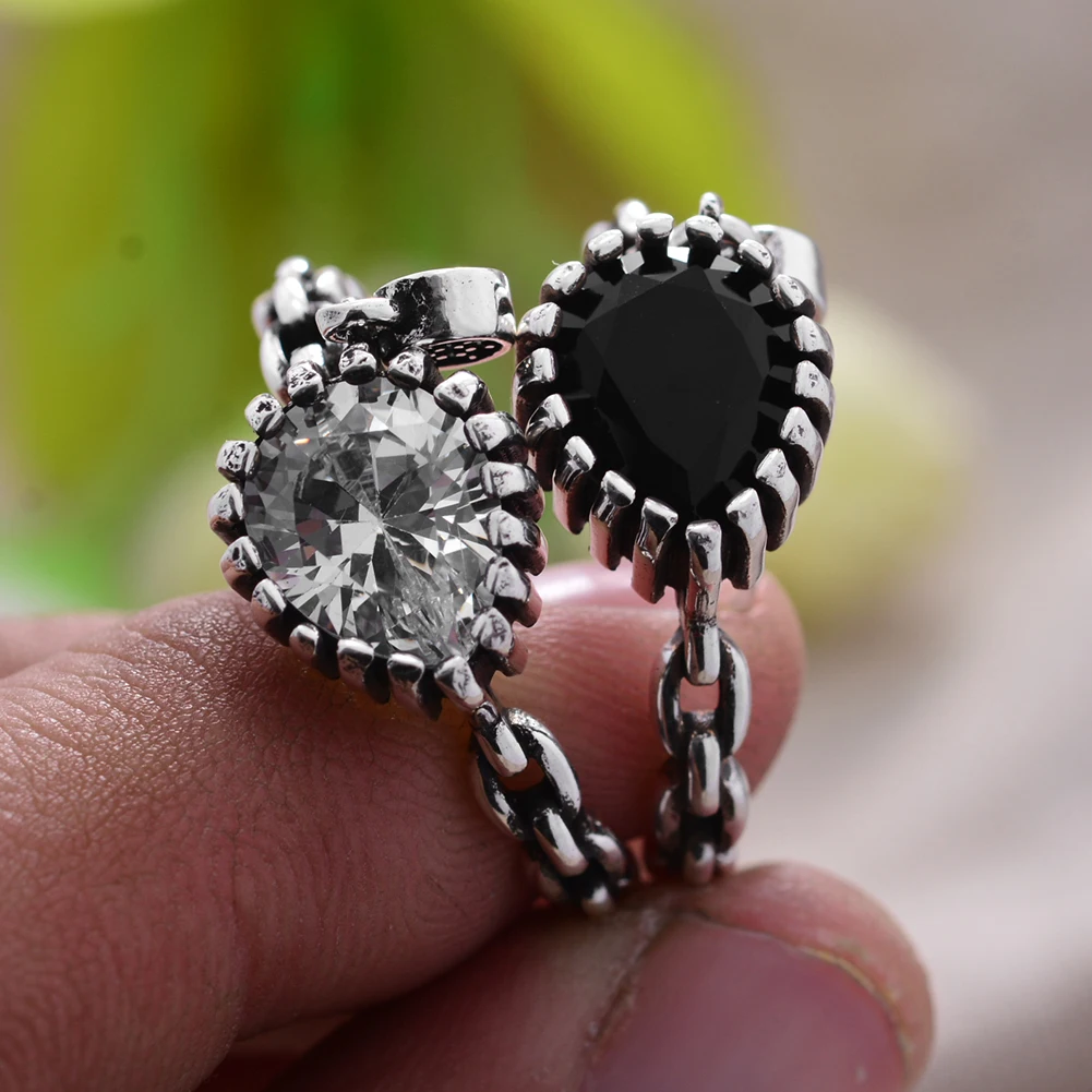 

Кольцо женское из 100% стерлингового серебра 925 пробы, с блестящими кристаллами