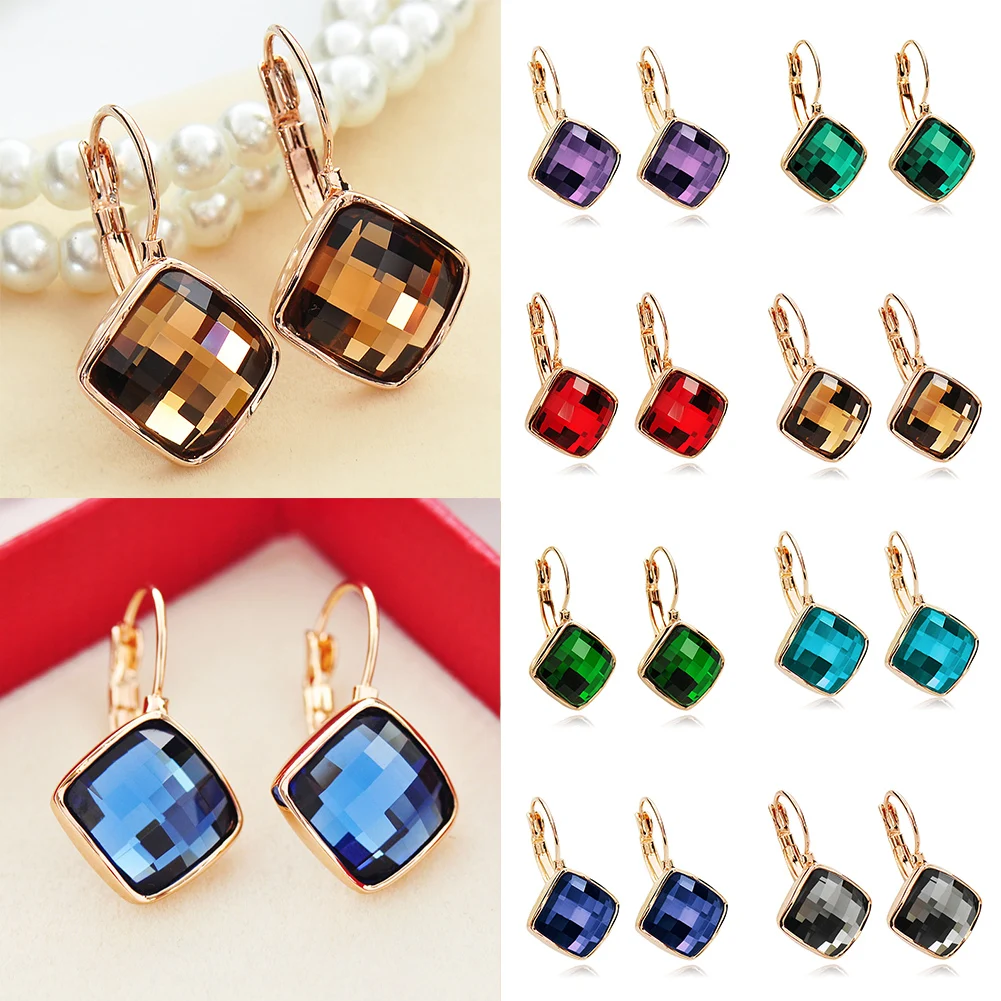 Женские модные серьги-капли с бриллиантами для простого увеличенного