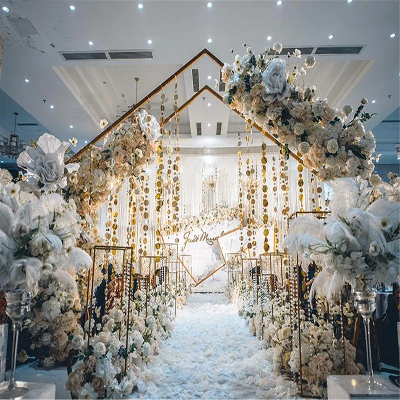 2.5M Wedding Arch Frame Iron Background Birthday Party DIY Stage Outdoor Lawn Flower Decoration |