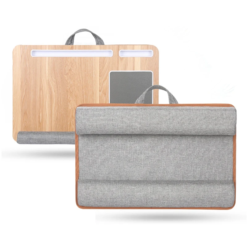 portable laptop stand with mouse pad wrist rest for notebook macbook under 17 inch with tablet pen phone holder home nap pillow free global shipping