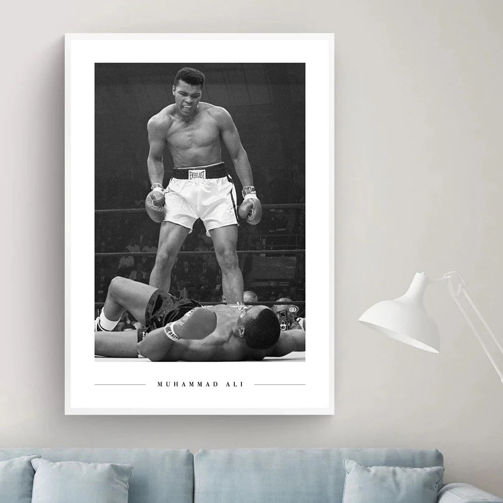 

Modern Poster Classic Muhammad Ali Canvas Painting Famous Boxer Art Print Inspirational Wall Picture For Living Room Home Decor