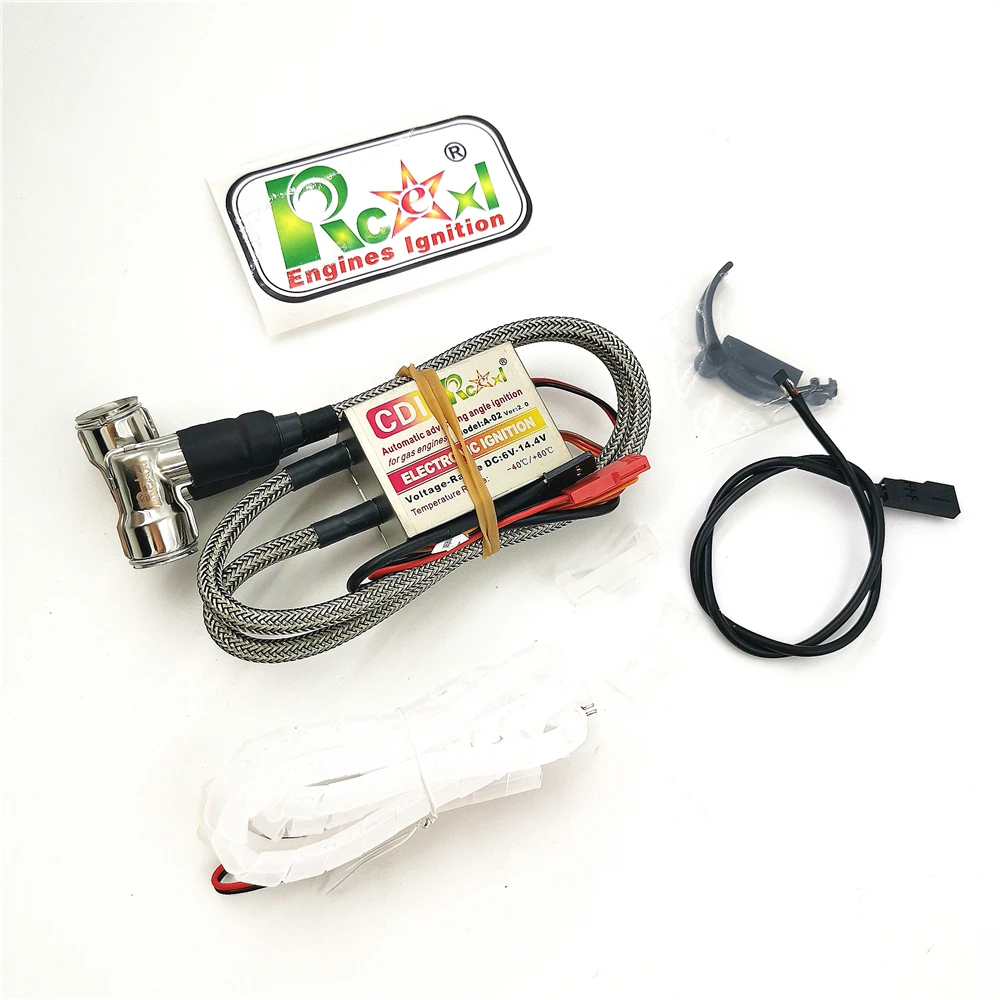 Rcexl CDI с двойным зажиганием с CM6 штекерами 90 градусов/120 градусов и датчиком Холла для двигателей прямого/V типа DLE 111