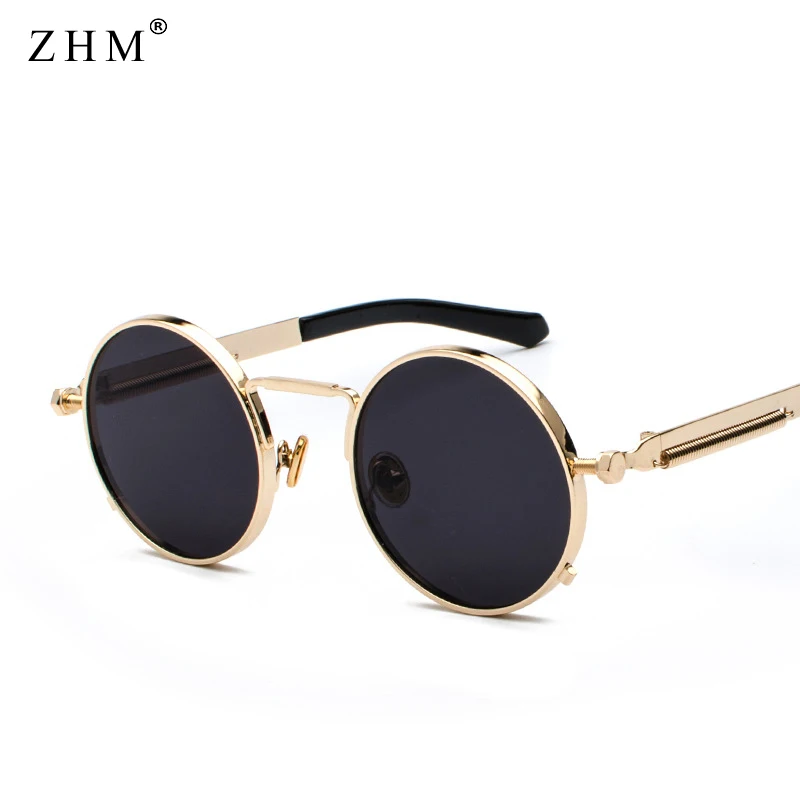 

Clear Red Sunglasses Men Steampunk 2022 Metal Frame Retro Vintage Round Sun Glasses for Women Black Woman Vintage Glasses Uv400