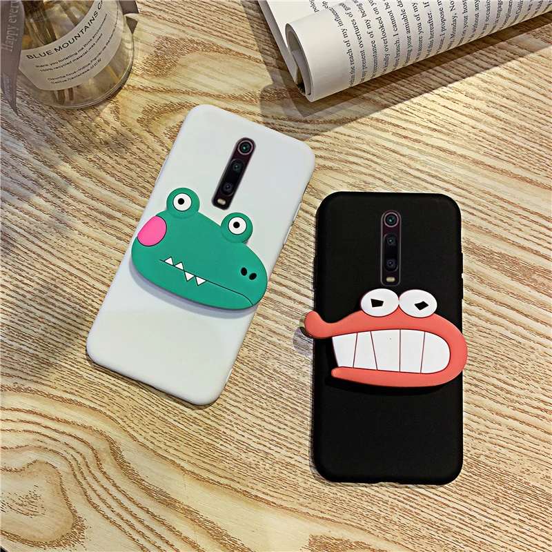 Силиконовый чехол-держатель для телефона с рисунком для Xiao mi Red mi K20 mi 9 T, милые чехлы-подставки для девочек, Матовая оболочка для Red mi K20 Pro mi 9T Pro
