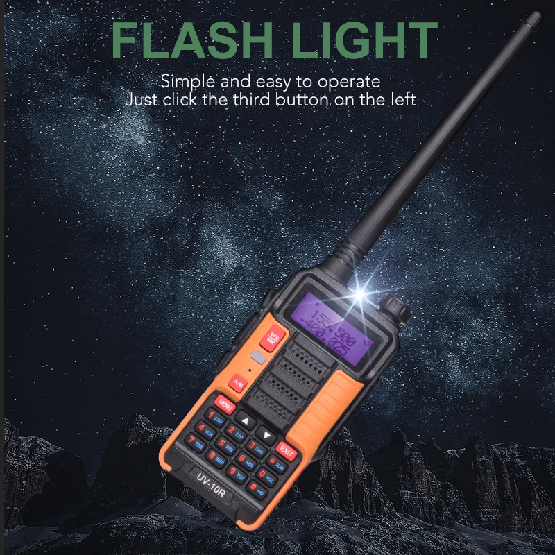 Baofeng UV-10R 10W Two-way Amateur Radio Long Distance Receiver 10KM High Power Walkie Talkie Protable Ham Radios BF-UV10R 2021