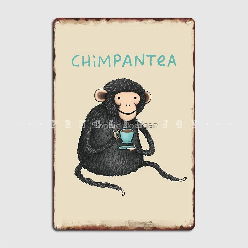 

Плакат Chimpantea, металлический плакат с рисунком, декор для клуба, бара, клувечерние, классический жестяной плакат