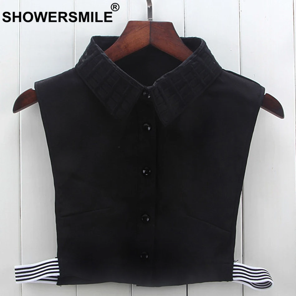 Женский съемный воротник SHOWERSMILE белая рубашка со съемными воротниками