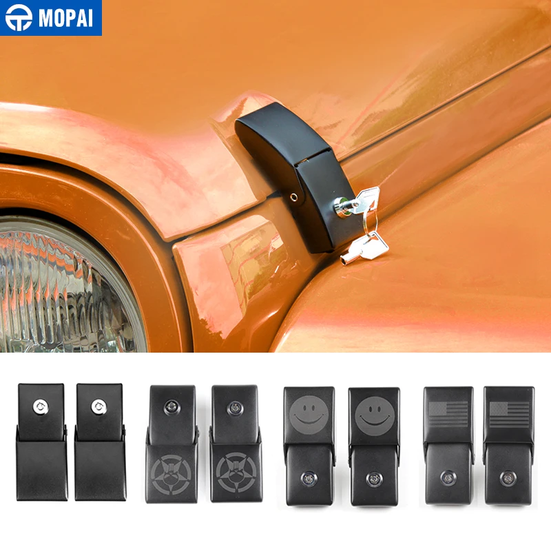 MOPAI Автомобильный Замок двигателя защелка капота с замком для Jeep Wrangler JK 2007- автомобильные аксессуары Стайлинг