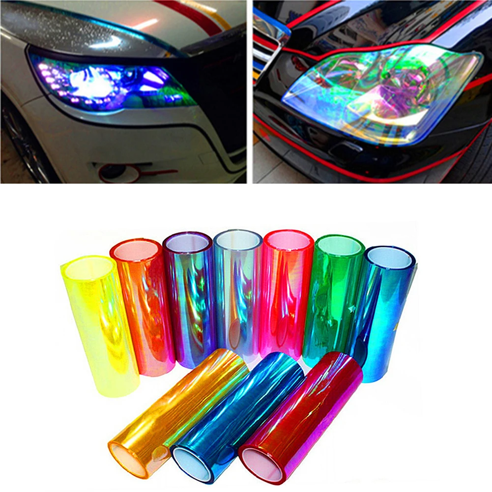 30x60/100cm Car Sticker Styling Car Light Headlight Taillight Protect Film on Lamp Stickers Decal Brake Light Accessories