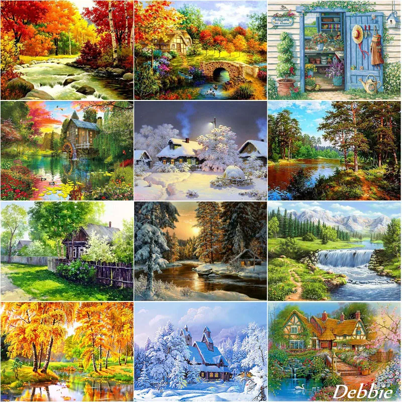 

Алмазная 5D картина «сделай сам», Набор для вышивки крестиком, пейзаж, мозаика, декор Стразы