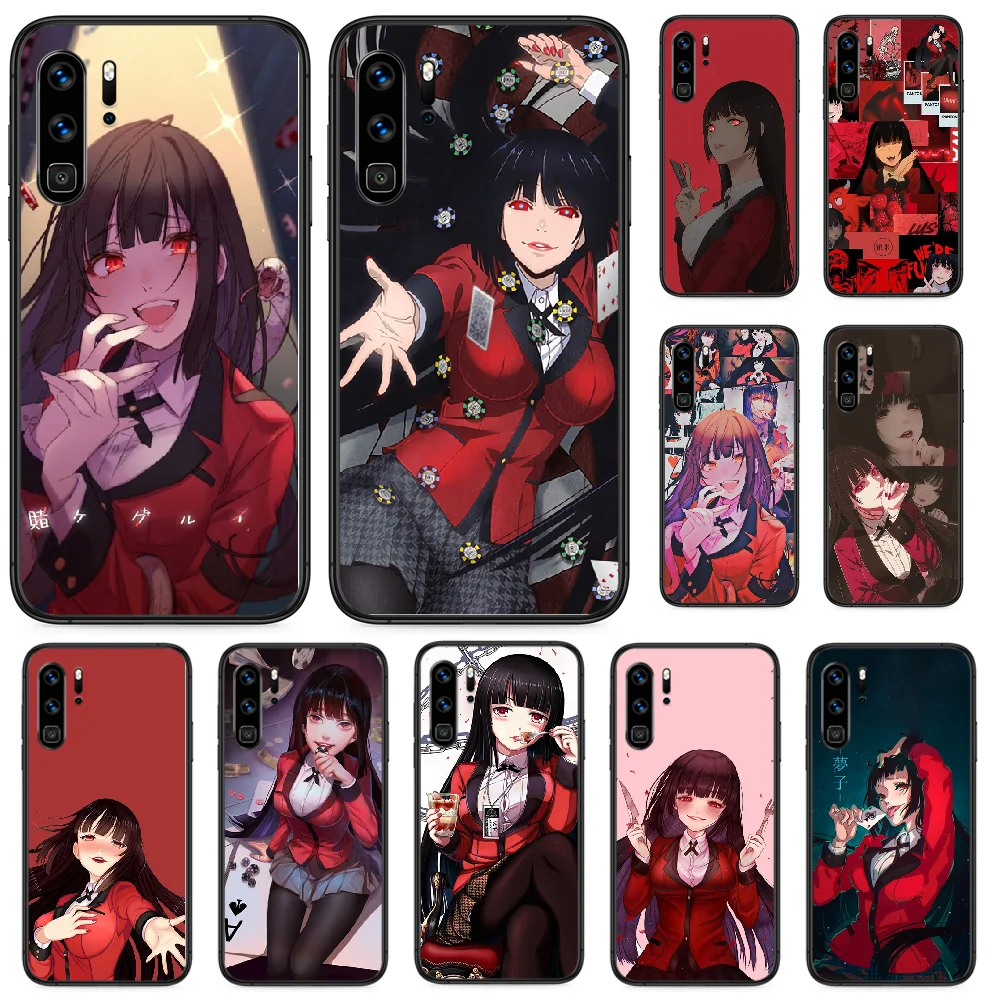 Милый чехол для телефона с аниме Kakegurui Jabami Yumeko Huawei P 9 Smart 10 20 30 40 8 Lite Mini Z 2019 Pro черный