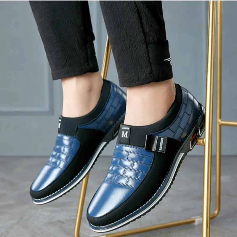

Brand Leather Men Casual Shoes 2019 Brand Mens Loafers Moccasins Breathable Slip On Black Driving Shoes Big Size 38-48