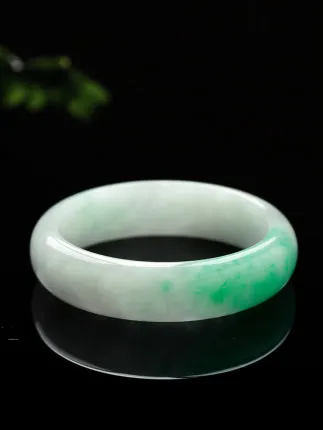 

Myanmar Jade 54-64mm Light Green Bracelet Elegant Princess Jewelry Gift Best Mother for Girlfriend