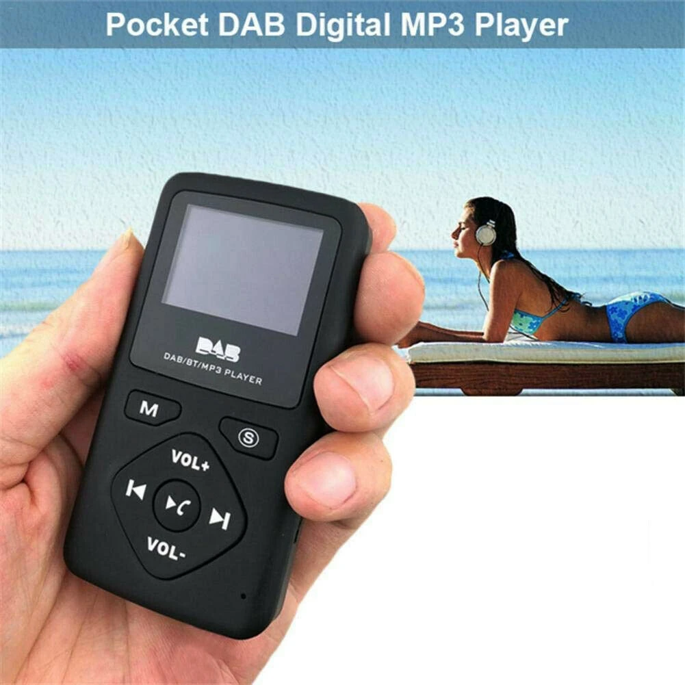 Портативный мини DAB + радио цифровой карманный радиоприемник FM с