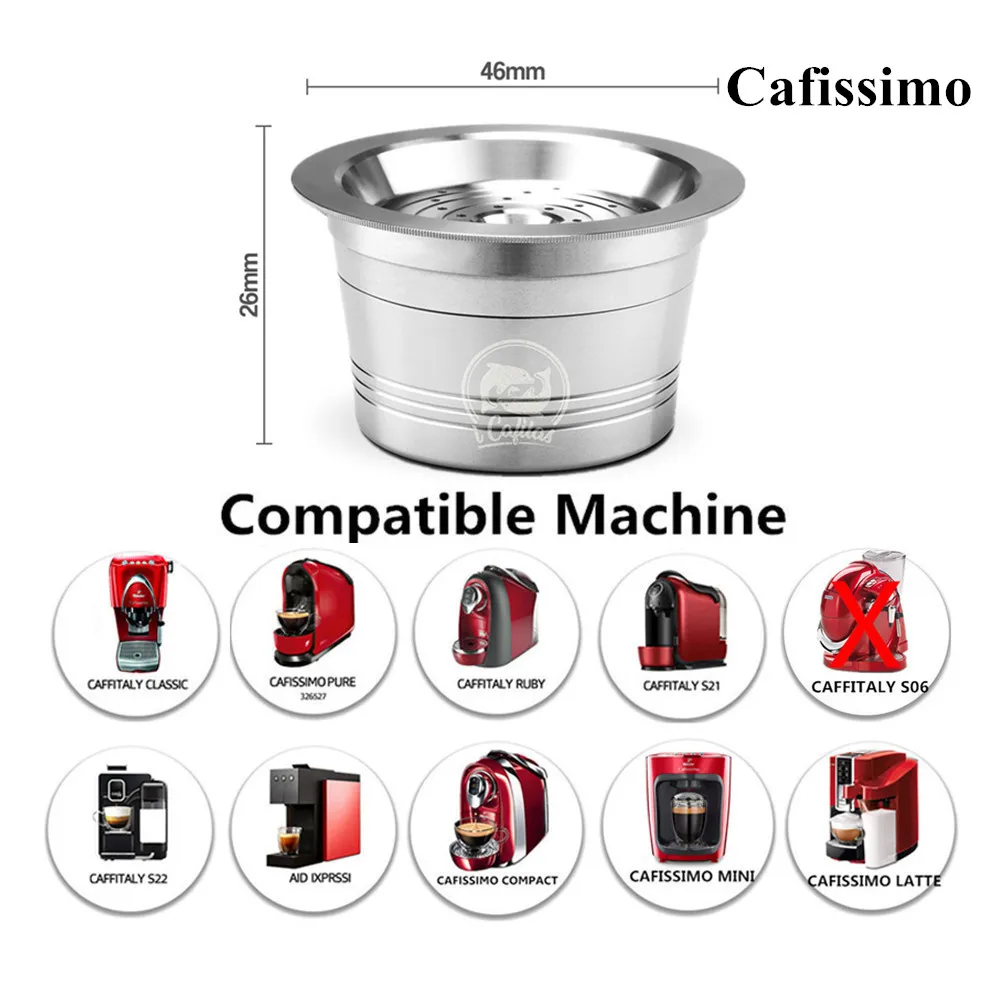3 версии капсулы для кофе из нержавеющей стали для Caffitaly Tchibo cafessimo K-fee ALDI Expressi многоразовые фильтры для кафе - Цвет: Cafissimo