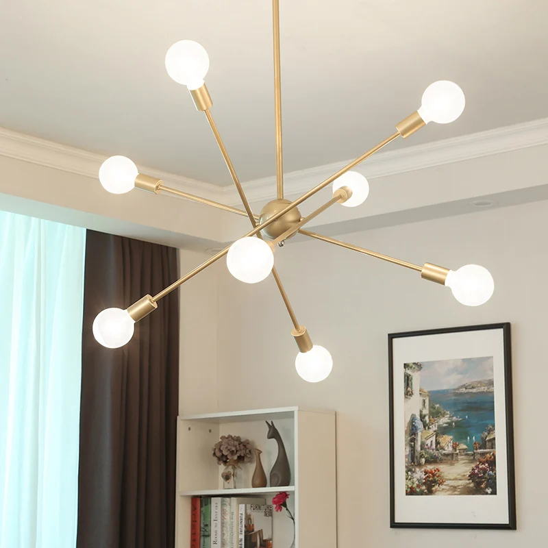 Современная светодиодная люстра подвесной светильник с роскошной золотой