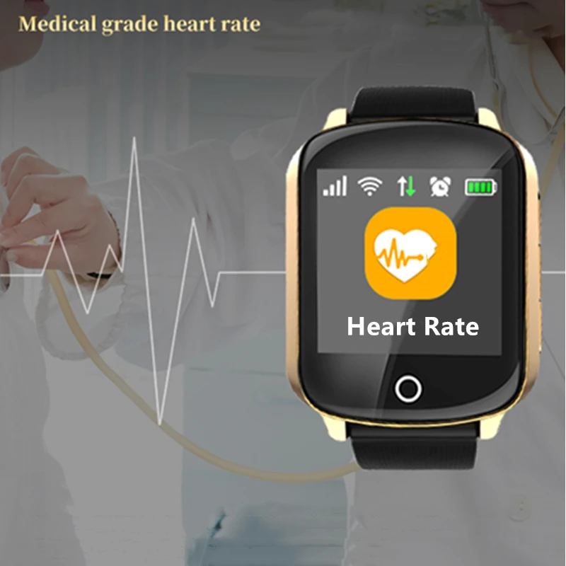 Смарт-часы D200 для пожилых людей трекер с функцией отслеживания сердечного ритма