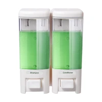 svavo abs soap dispenser bathroom wall mounted shower gel double soap dispenser holder soap for hotel kitchen 500ml2