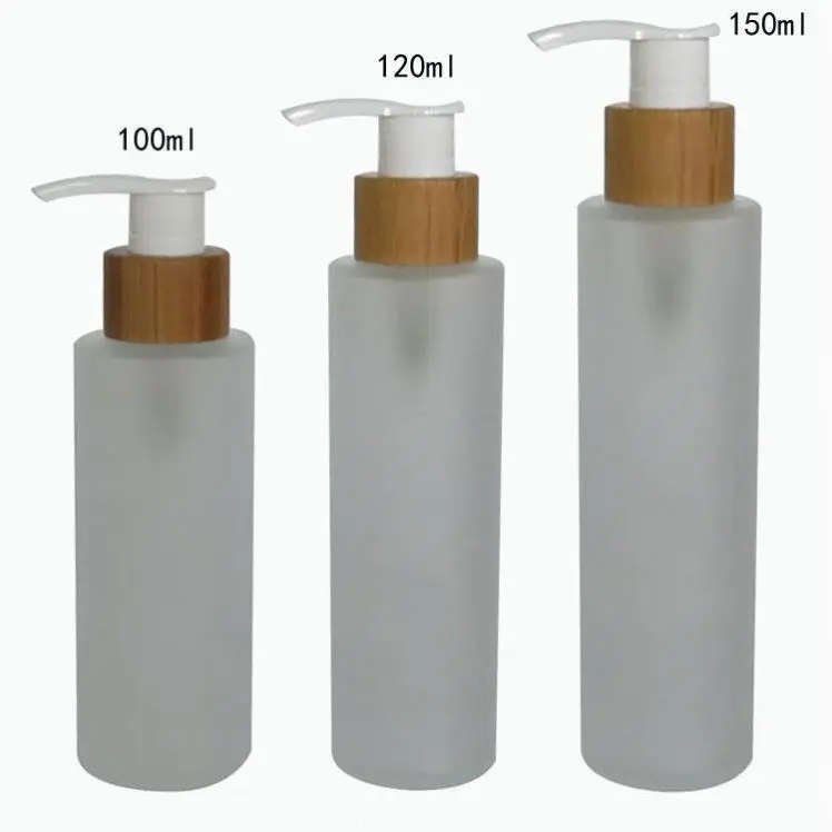 150ml 10 шт. 30 г 50 г банка для крема Матовые прозрачные насосы бутылочка для бамбукового лосьона 30 мл 50 мл 100 мл 120 мл 150 мл стеклянная бутылка для распыления тумана - Цвет: 150ml