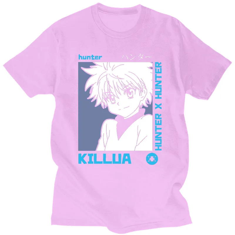 

WK T-Shirts Casual Hunter X Hunter Killua Zoldyck Japanese Streetwear Short Sleeve T Shirt Men Women Cotton Anime Manga